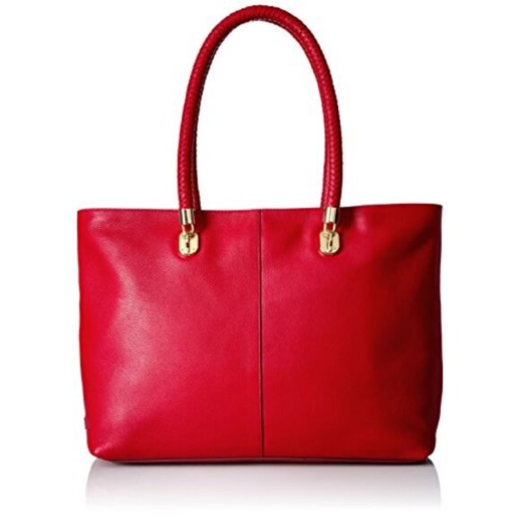 NWT Cole Haan Large Benson Leather Zippered Top Tote with Gold Hardware - Picture 1 of 13